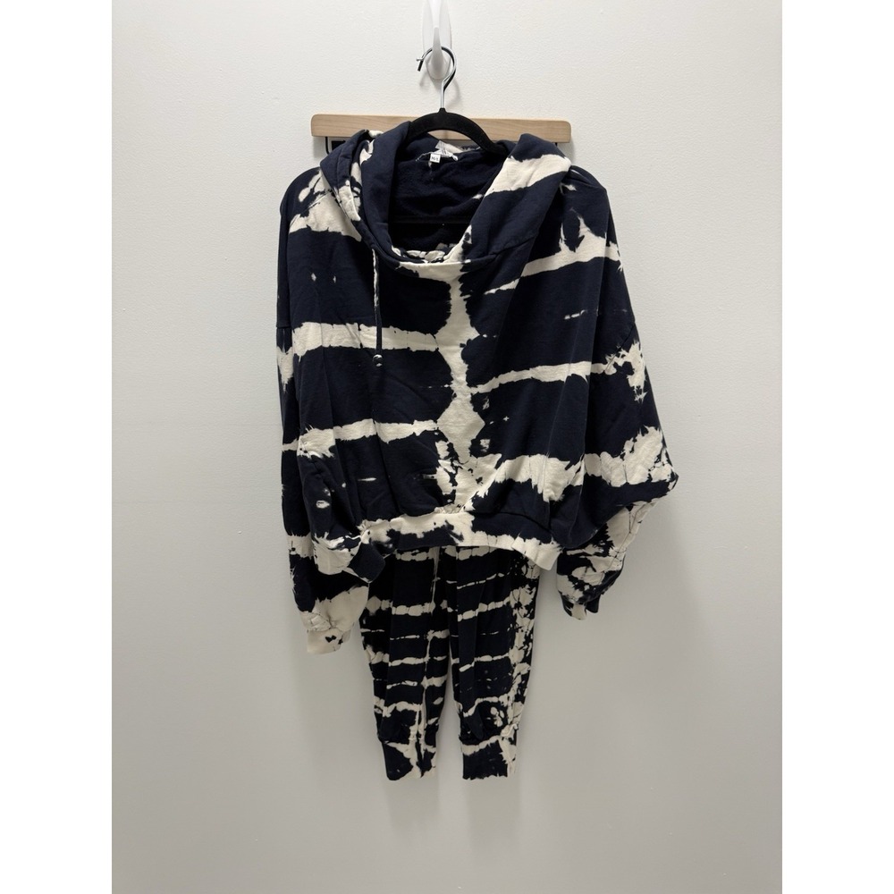 Young Fabulous & Broke Tie Dye Hoodie Jogger Set M M/L Navy Boho Lounge Y2K YFB
